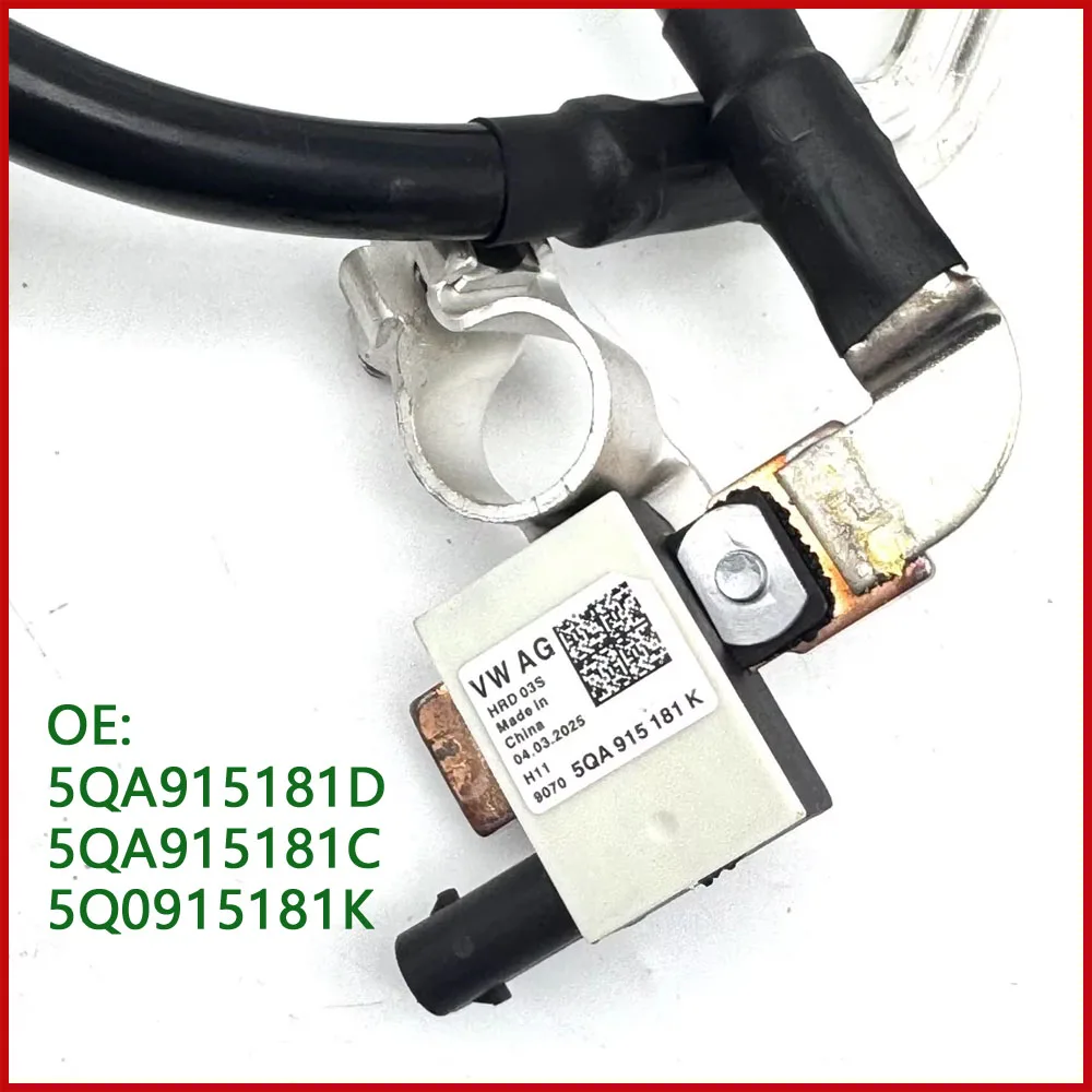 New Car Battery Current Sensor Negative For VW Tiguan Touran Atlas TER ATLC Q3 Tarraco （ OE:5QA915181D 5QA915181C 5Q0915181K  ）