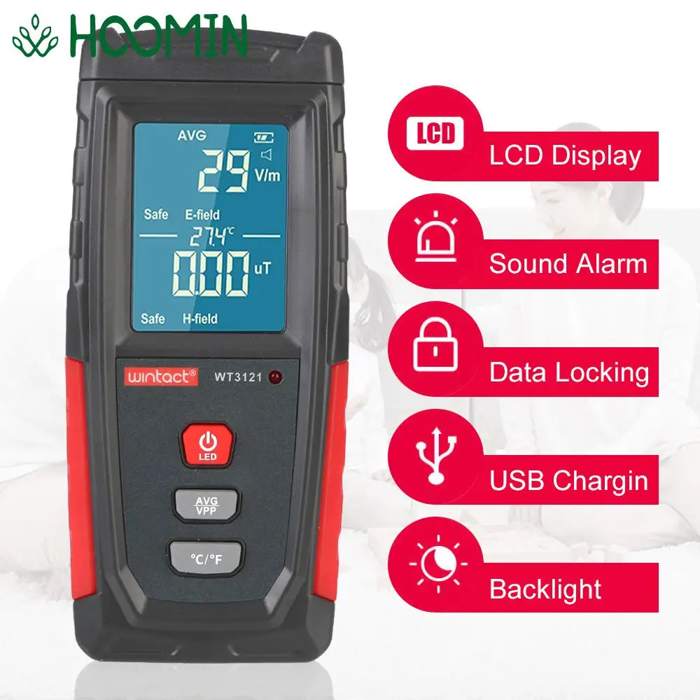 

Radiation Dosimeter Monitor Tester Handheld Portable Counter Electromagnetic Radiation Tester Electric Field EMF Meter Detector