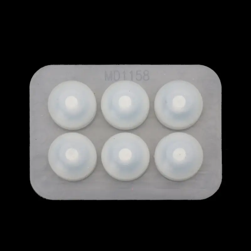 652F 30 PCS Silver Washers and Bead Silicone Molds with Hole for Jewelry Making