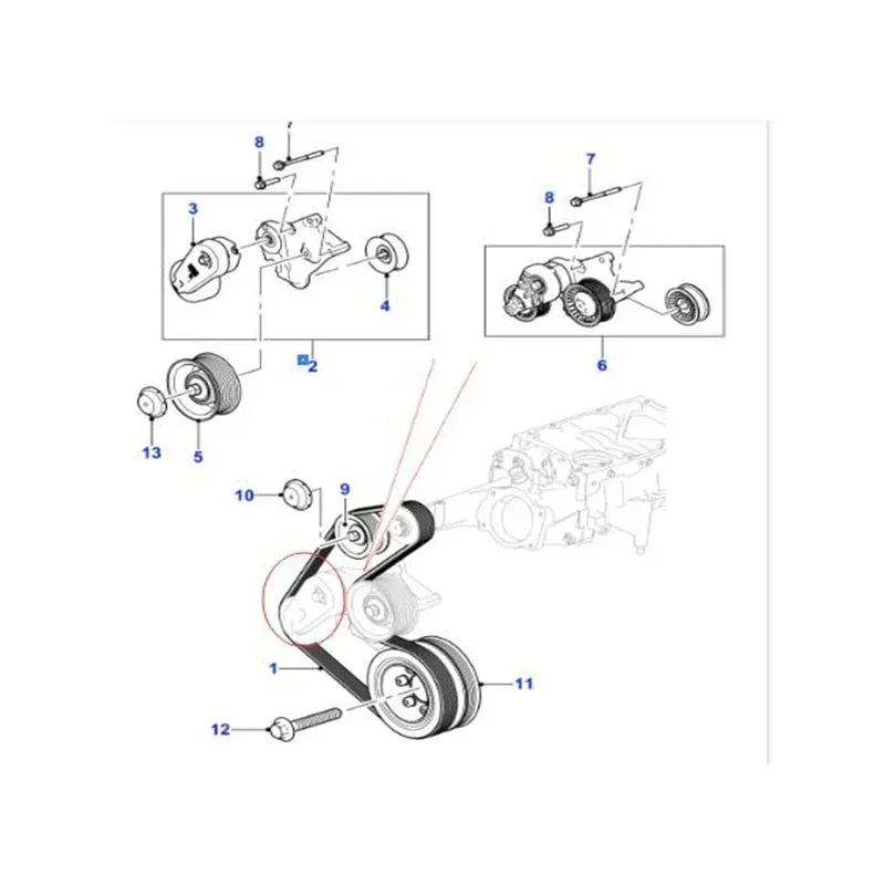 For  Supercharger Engine Bearing Tensioner