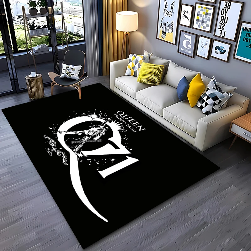 3D HD Printing Band Room Carpet Q-Queen Living Room Rugs Bedroom Sofa Doormat Kitchen Decor Mat Kid Game Non-slip Floor Alfombra