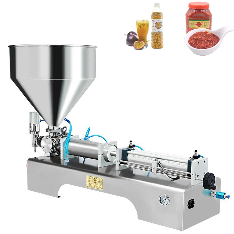 Shampoo lotion cream yoghourt source salad honey juice sauce jam gel filler paste filling machine, pneumatic piston filler