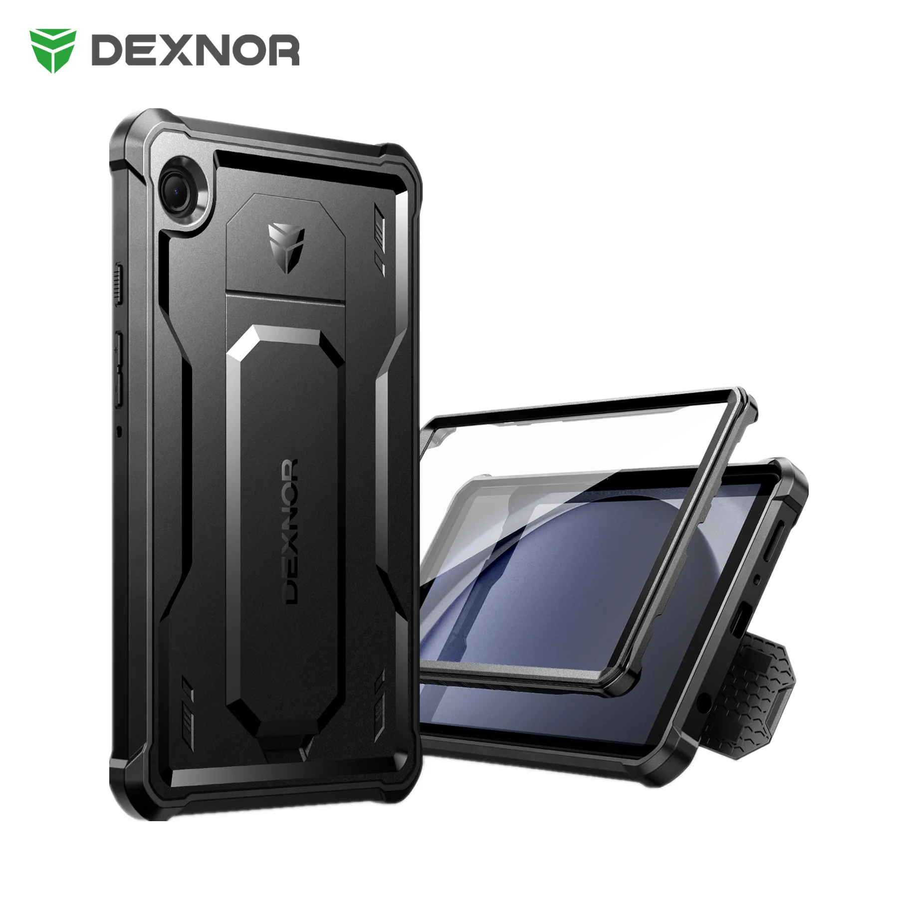 Capa Dexnor para Samsung Galaxy Tab a9 8.7 Protetor de Tela Embutido Kickstand Pesado à Prova de Choque Capa Protetora de Corpo Inteiro