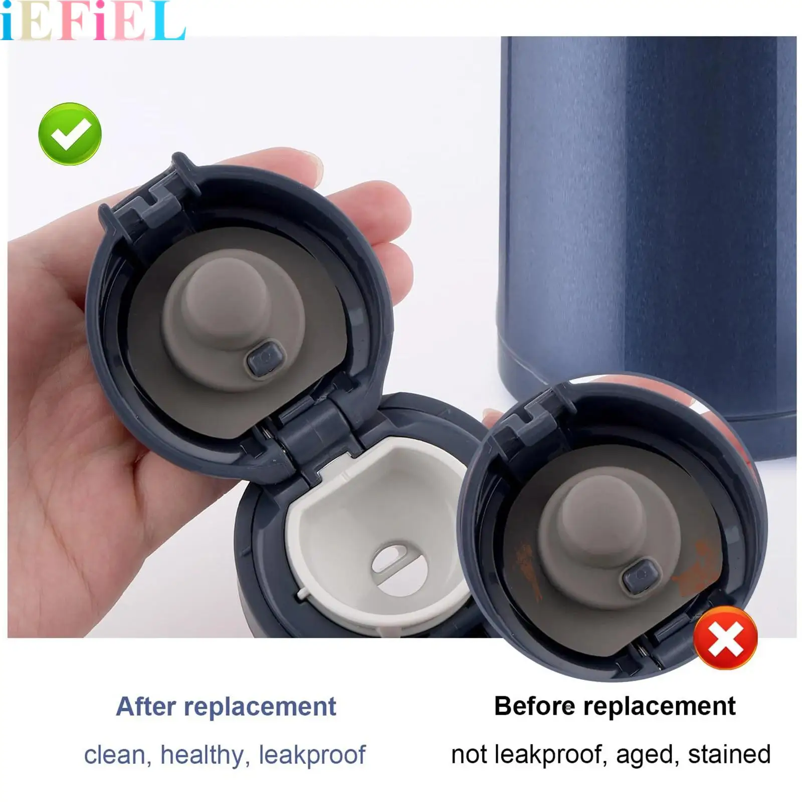 

6Pcs Silicone Replacement Waterproof Plugs Water Bottle Top Lid Gasket Stainless Steel Part Silicone Plug Accessories