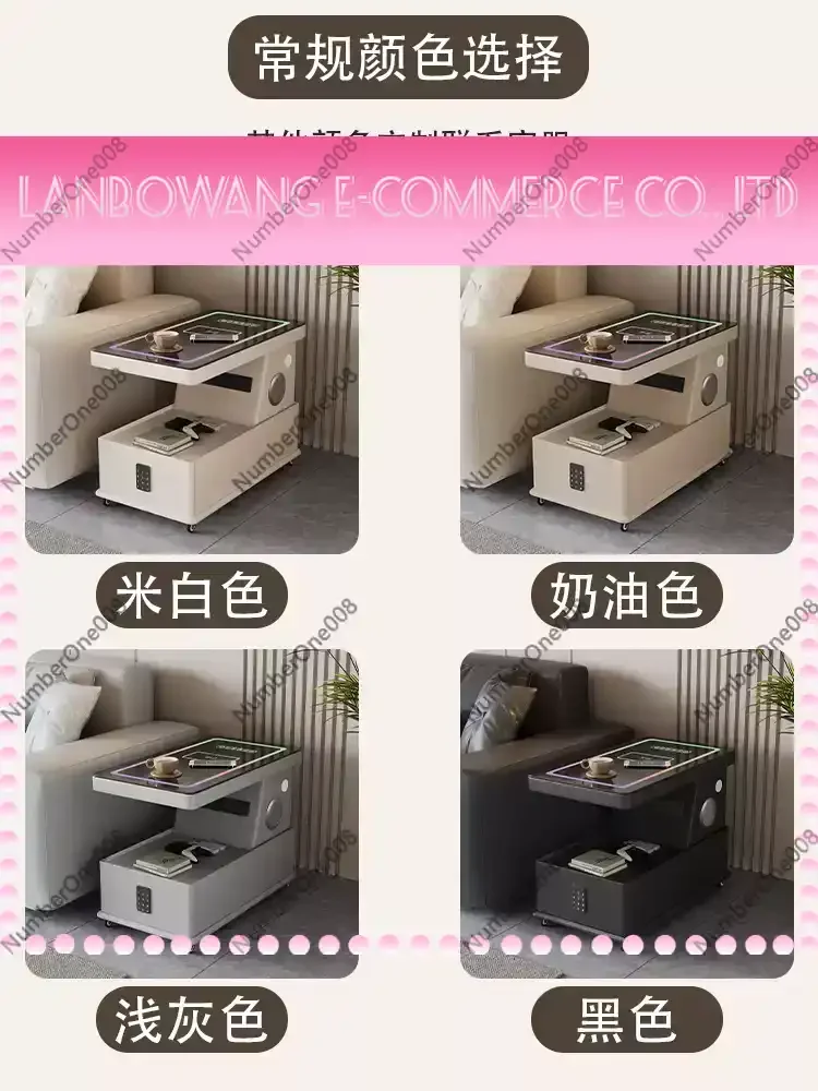 Movable Coffee Table Small Apartment Modern Simple Side Cabinet Light Luxury Living Room Italian Minimalist New Sofa Side Cart