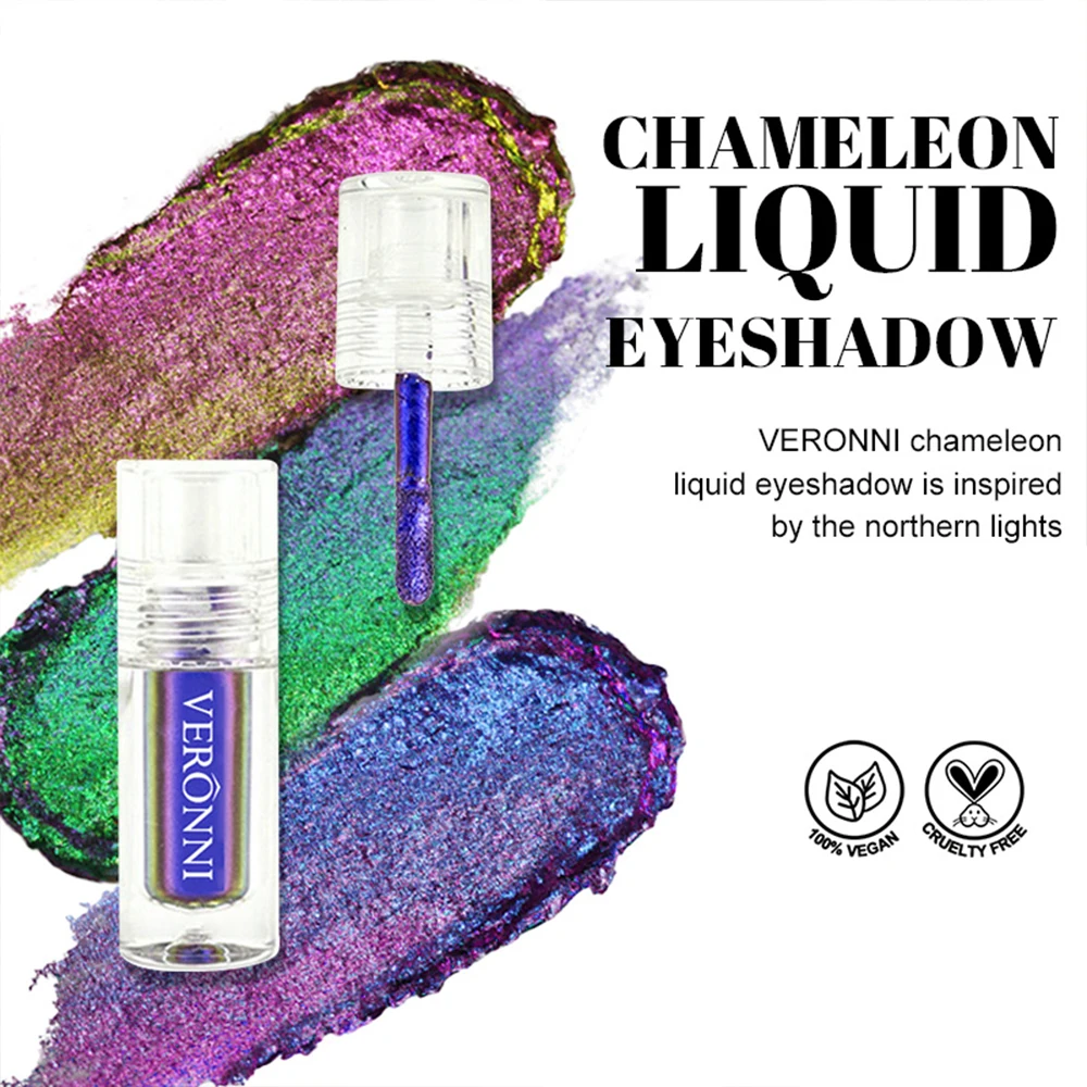 Chameleon Liquid Eyeshadow Long Lasting Multichrome Duochrome Eyeshadow Pigments Aurora Eyeshadow Glitter Makeup Party Cosmetic