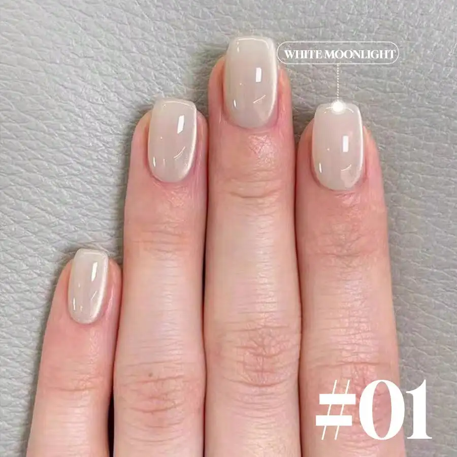 1-4Pcs 15ml Large Size Miss Comoy White Moonlight Cat Eye Gel Polish Mirror Porcelain Sparkle Nail Art DIY Salon UV LED