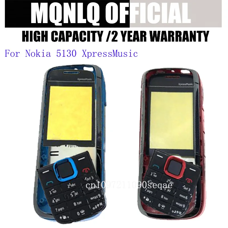 Conjunto completo para nokia 5130 xpressmusic habitação frontal quadro médio com painel de toque para fora vidro + capa da porta da bateria + teclado
