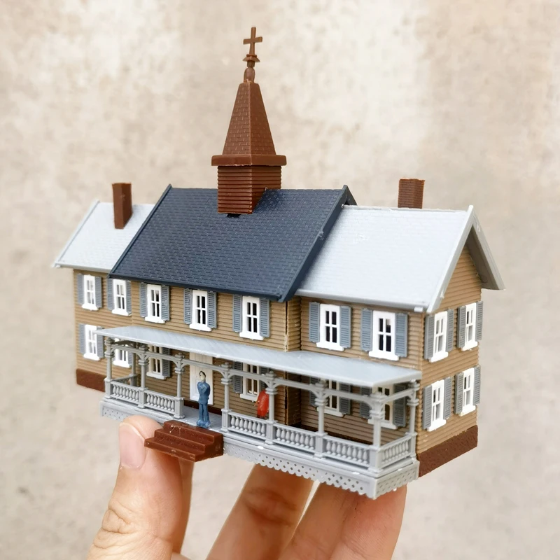 1/160 N Scale 1 set Model House Building Decor Sand Table Material Scale Kit Model Train Railway railroad Layout