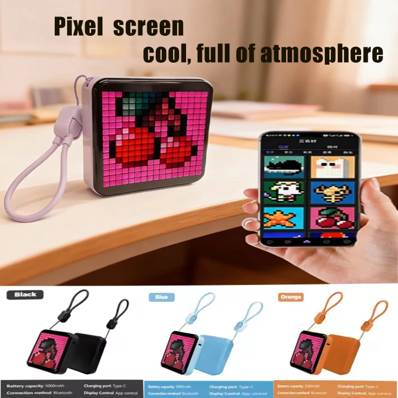 banco-de-energia-portatil-de-5000-mah-con-pantalla-led-de-pixeles-luz-nocturna-control-por-aplicacion-cable-usb-tipo-c-para-regalos-creativos