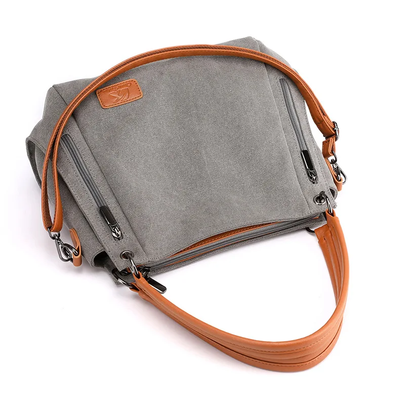 Imagem -05 - Bolsa de Ombro Única para Mulheres Cor Sólida Casual Bolsa Tiracolo Portátil Bolsa Versátil e Elegante Bolsa de Lona Nova