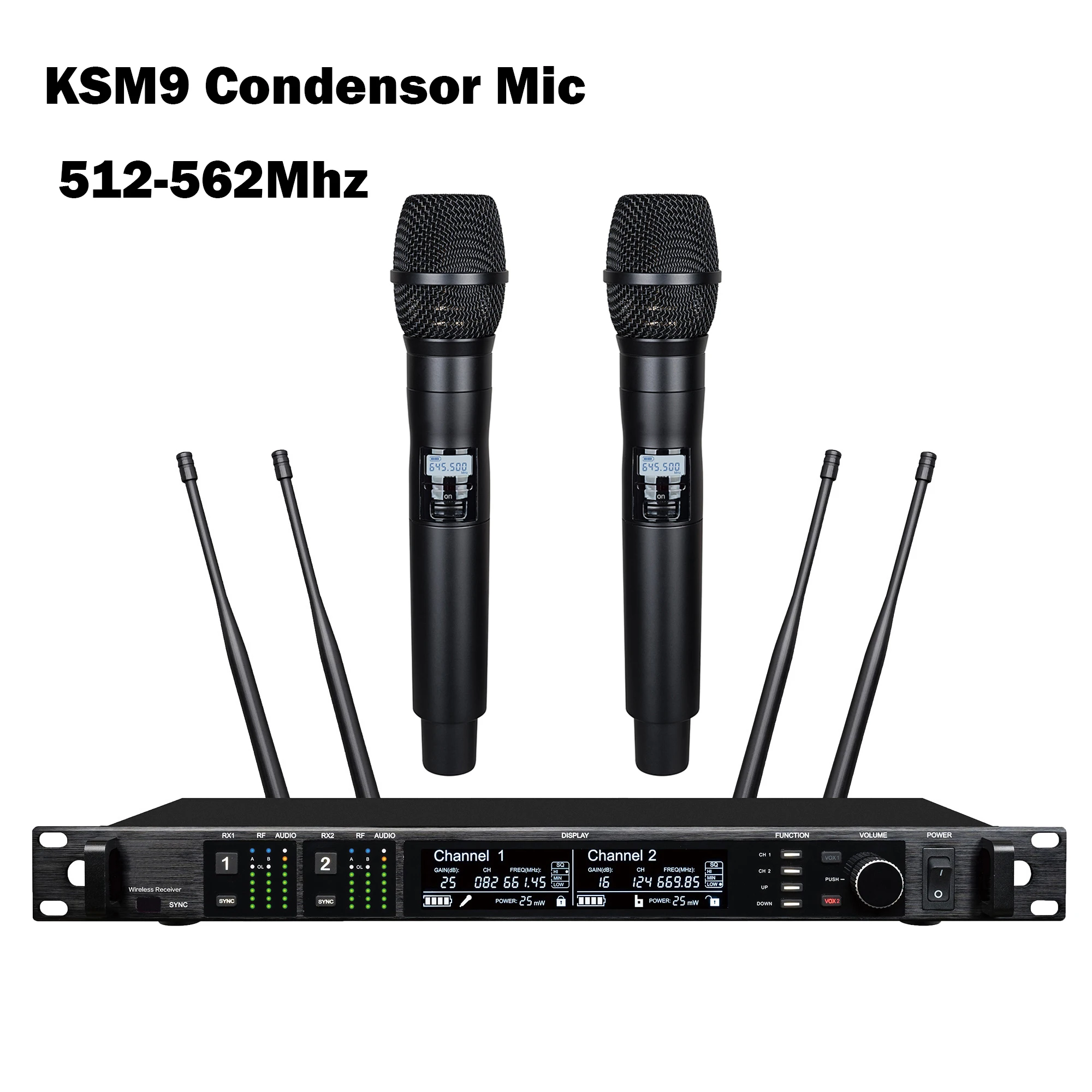 Leicozic Condensormicrofoon KSM11 500/600/900Mhz Professionele Microfoon Draadloze Microfoon 2 Kanaals Microfono Podium Audio