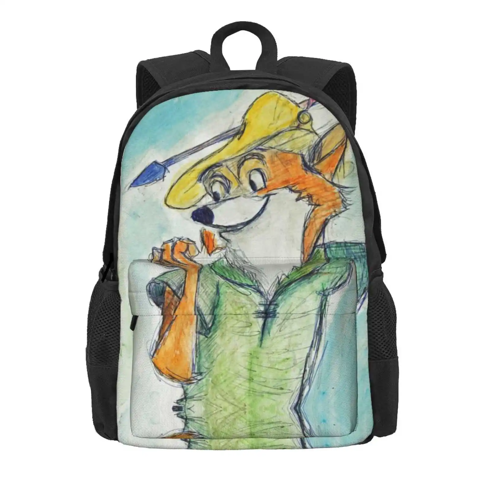 Cartoon Robin Hood Hot Sale Schoolbag Backpack Fashion Bags Robin Hood Fox Cartoon Film Kids Animals Children Fun Text