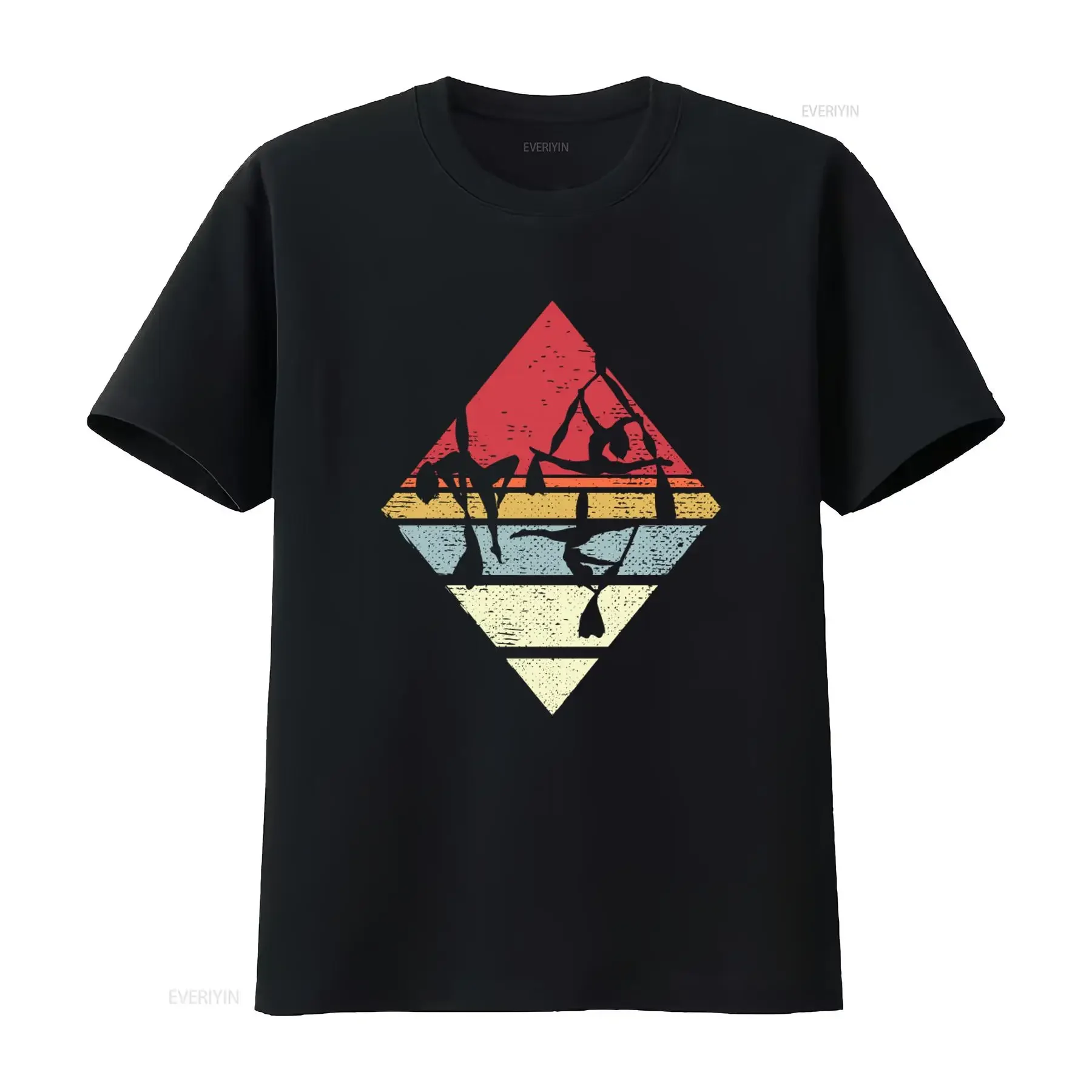 Retro Vintage Aerial Yoga Silk Acrobatics T Shirt Unique Design for Lovers vintage Washed Top For Everyday Wear Slightly