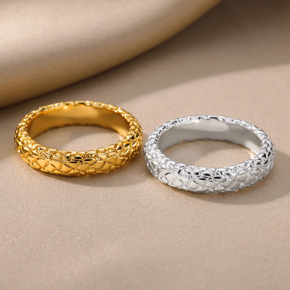 Snake Rings for Women Men Gold Color Stainless Steel Ring Waterproof Gothic Aesthetic Jewelry Freeshipping Items anillos mujer
