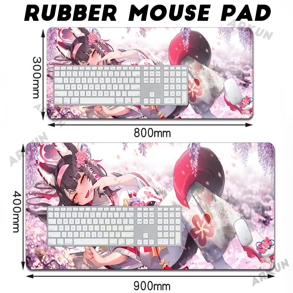 Large Size Kawaii Hot Cute Girl Wakamo Popular Top Fashion Blue Archive Mouse Pad XXL Gaming HD Table Non-slip Mice Gift Pad