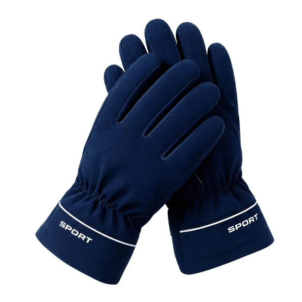 New Double-Layer Winter Thermal Gloves Thick Warm Non-Slip Touch Screen Gloves Windproof Waterproof Ski Gloves Men Women