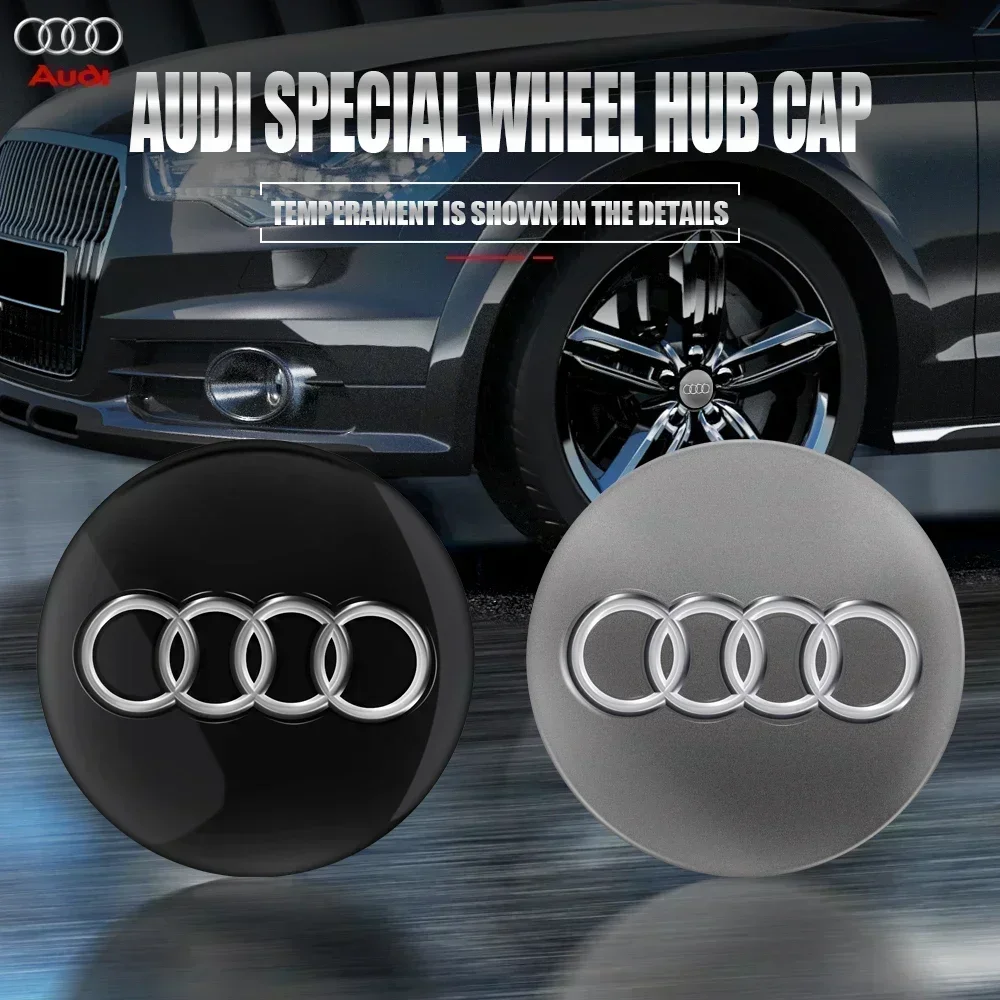 

4pcs ABS 59mm Car Hubcap Decorative Badge Wheel Center Tire Cover For Audi A5 A6 C6 C5 A1 A7 A8 Q2 Q3 TT S3 A4 B5 B6 A3 8P 8V 8L