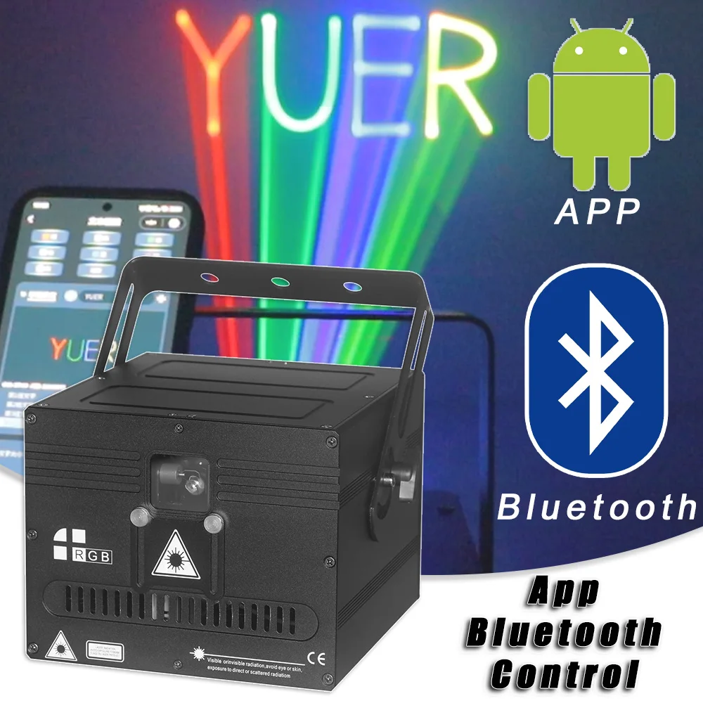 Управление через приложение по Bluetooth, Φ 1 Вт, 2 Вт, 3 Вт, 4 Вт, RGB, 3 в 1, лампа для диджея, для танцев дома, освещение для сцены на день рождения