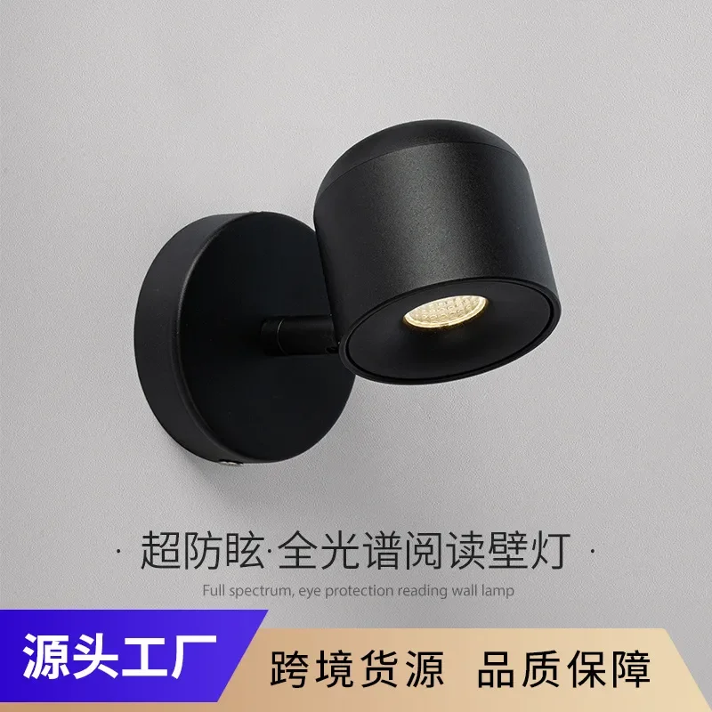 for Cross-border New Bedroom Wall Lamp Bedside Reading Light Minimalist Bathroom Mirror Headlamp Full Spectrum Zhongshan