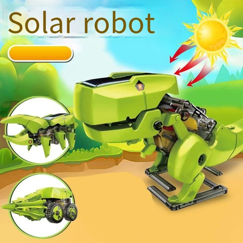 Newest 6 IN 1 Car Solar Robots DIY Kit Toys Solar Energy Fan Kids Toys Educational Teaching Robot Car Dinosaur Gift For Kids DIY