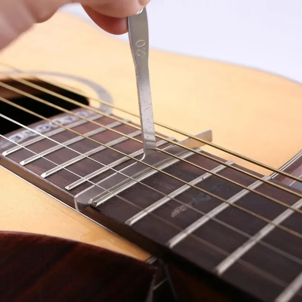 9Pcs/set Guitar Under String Radius Gauge Guitar Builder Luthier Tools Bass Strings Repair Tools Bass String Measure Set..