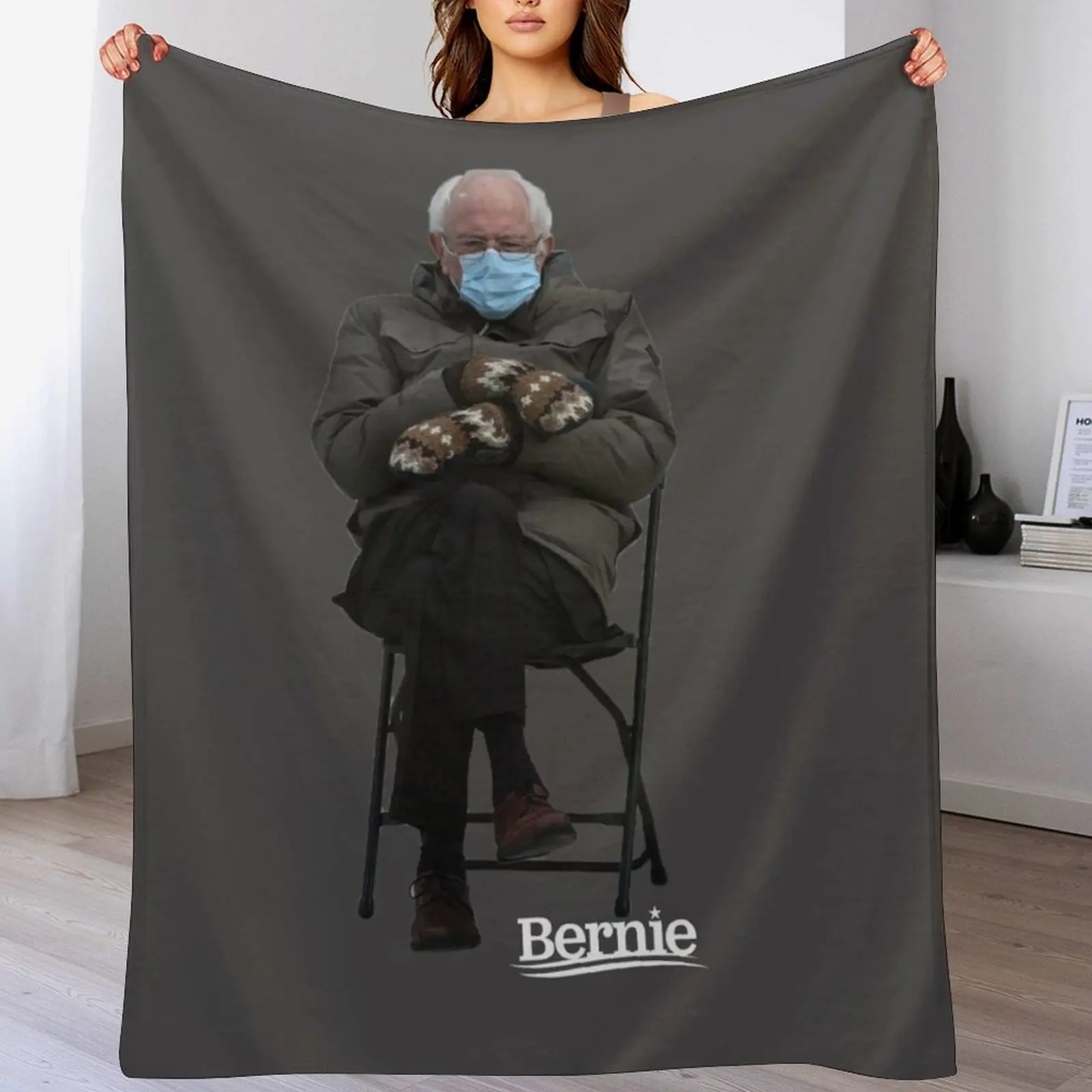 Bernie Sanders Mittens - BERNIE SANDERS MITTENS trending | bernie sanders inauguration mittens | Inaugurati Throw Blanket