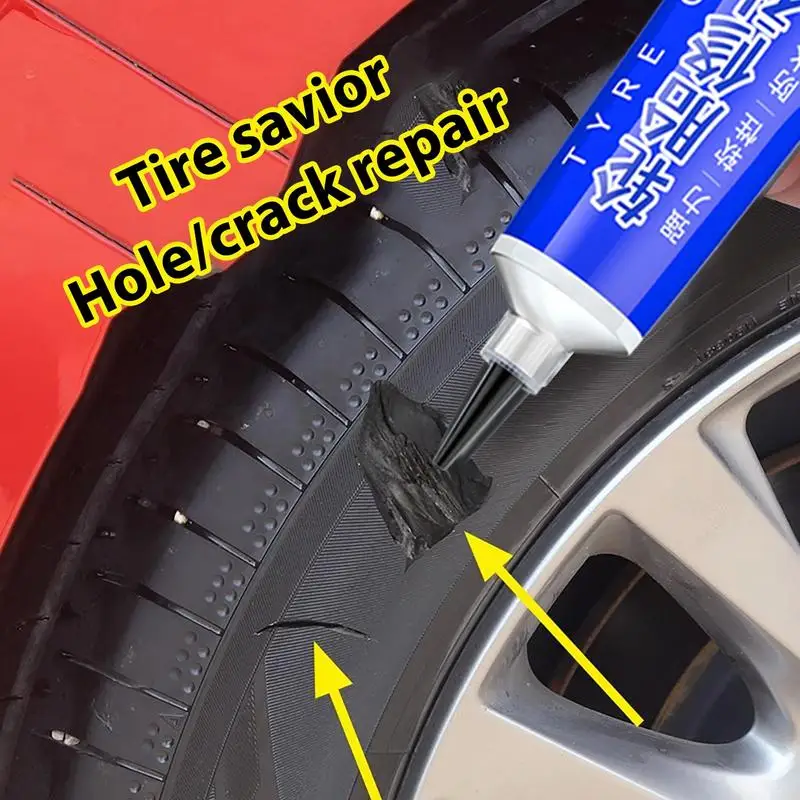 50ml Tire Repair Glue Liquid Strong Rubber Glues Black Rubber Wear-resistant Non-corrosive Adhesive Instant Strong Bond Leather