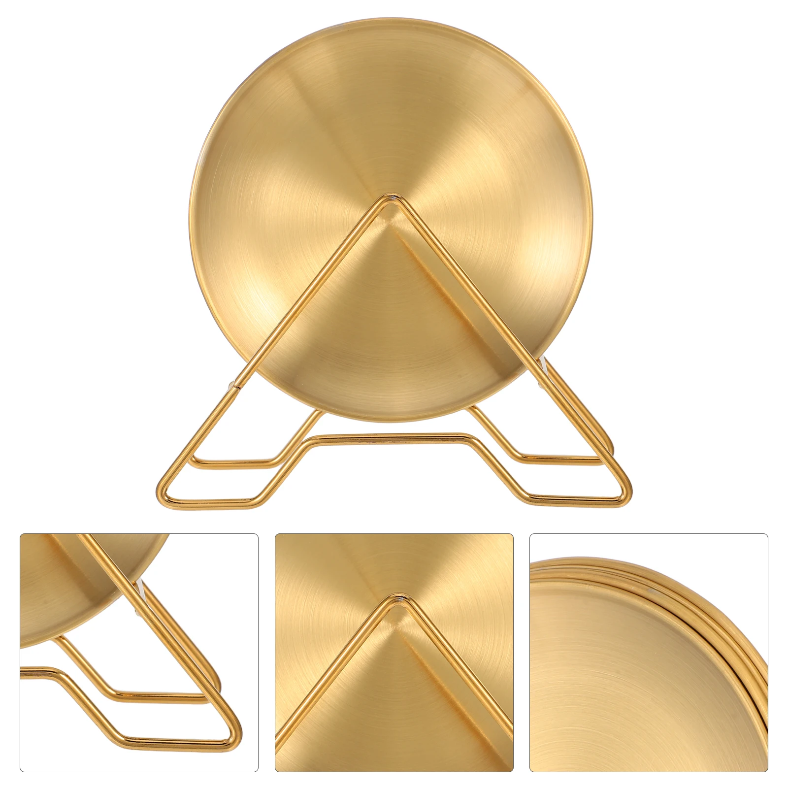 

Stainless Steel Dinner Plate Dessert Plates Serving Dishes Camping Light Luxury