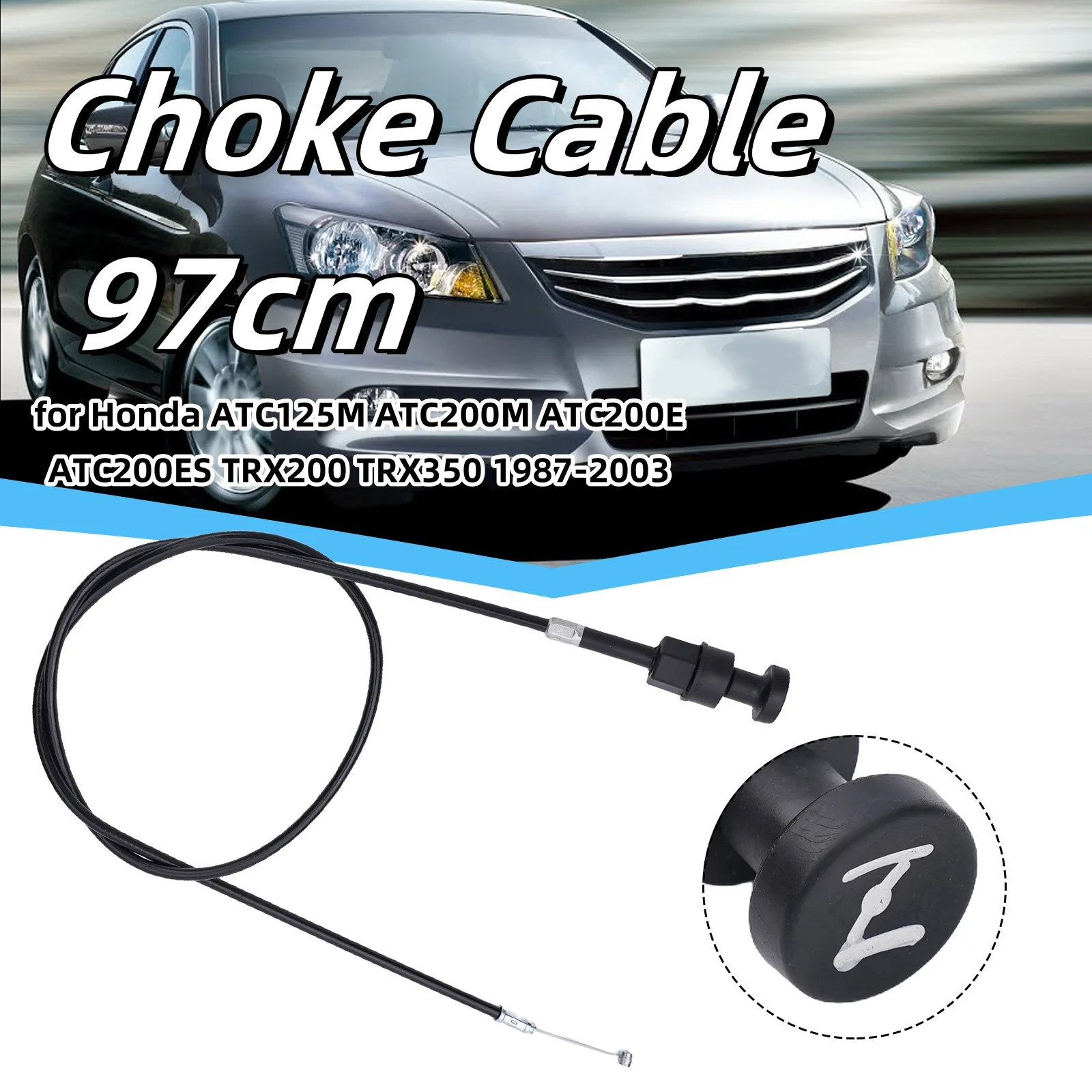 1pc ATV Choke Cable Black For Honda ATC125M ATC200M ATC200E ATC200ES TRX125 TRX200 TRX350 TRX500 ATV Choke Cable Accessories