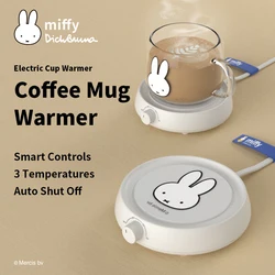 Miffy fincan ısıtıcı kahve kupa ısıtıcı zamanlayıcı isıtma Coaster akıllı termostatik isıtma pedi sıcak plaka sıcak süt kahve kupa ısıtıcı