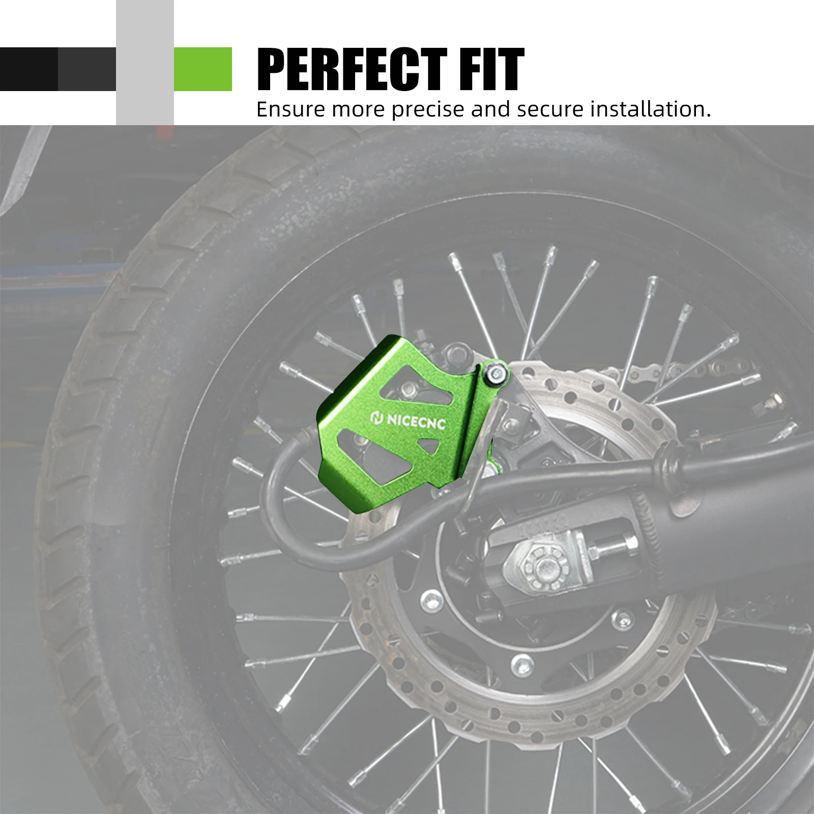 

NICECNC For Kawasaki KLR650 KLR 650 2008-2024 2023 2022 2021 2020 2019 Motorcycle Rear Brake Caliper Guard Protector