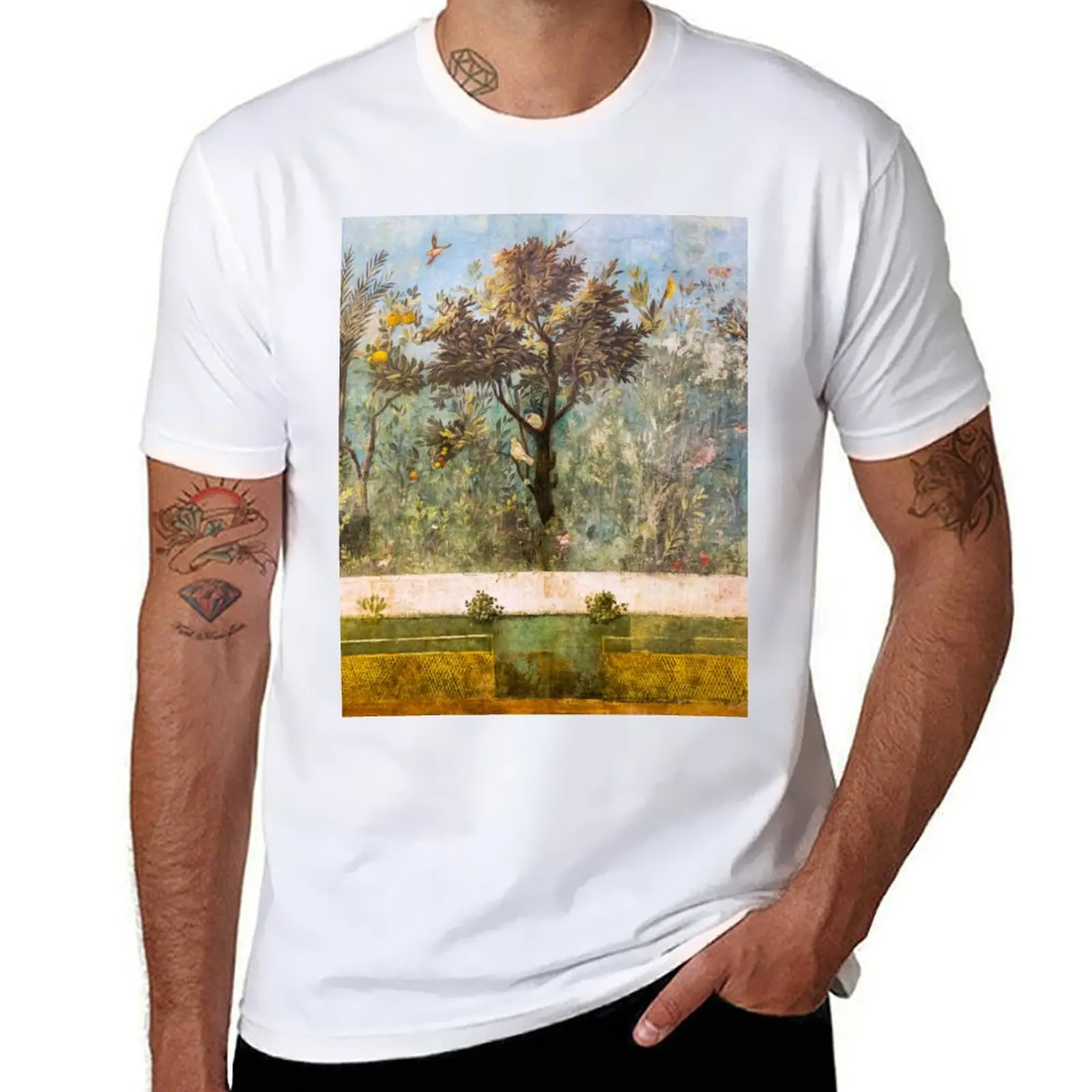 

Viridarium of the Villa of Livia on Via Flaminia, Rome. T-Shirt t shirts for man cotton man tshirt t shirt man plain T-shirt