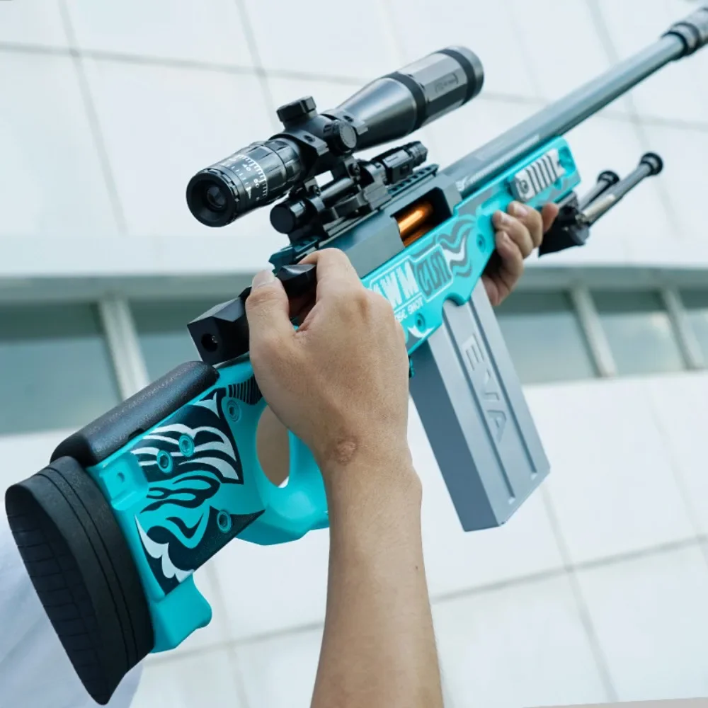 AWM بندقية قنص تحميل يدوي قذيفة طرد رصاصة طرية مسدس لعبة ألعاب في الهواء الطلق CS القتال للبالغين الأولاد هدية