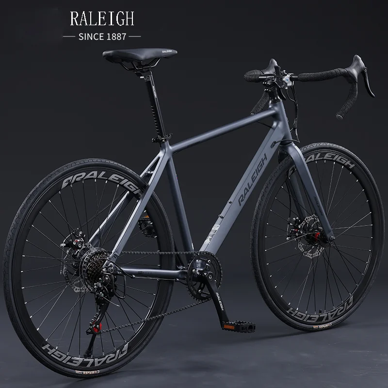 

Горный велосипед из алюминиевого сплава Raleigh, 7-скоростной шоссейный велосипед, студенческий велосипед, для взрослых мужчин и женщин, коммутирующих дисковых тормозов