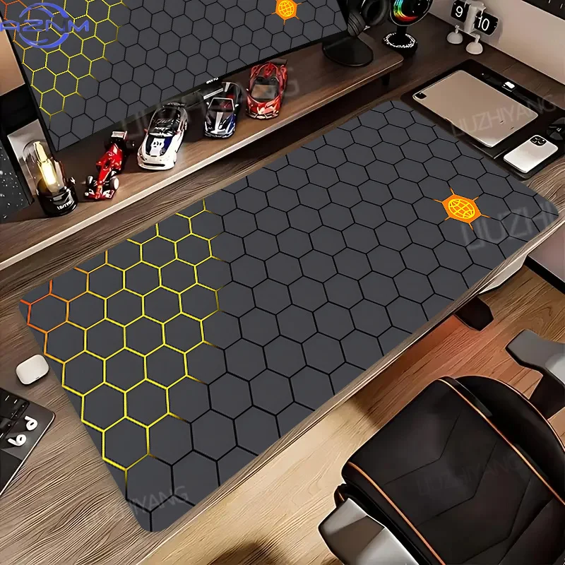 Hexagonal honeycomb large gaming mouse pad xxl extended non-slip rubber keyboard pads office desk Mat for esports long mousepad