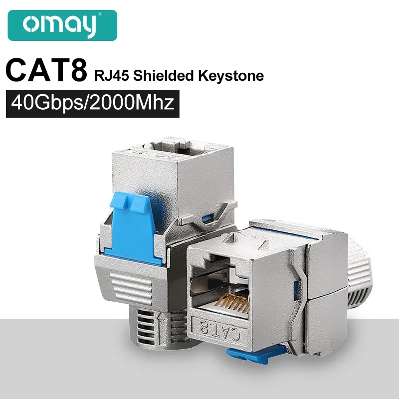 

Сетевой модуль OMAY CAT8A/7/6, безинструментальный щит, соединитель RJ45, разъем Keystone Jack, самоблокирующийся Сетевой терминал, аудио адаптер, набор инструментов