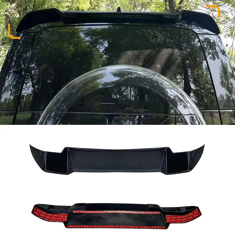 Urban Style for LR Defender L663 90 110 2020 2026 Glossy Black Rear Roof Spoiler Wing