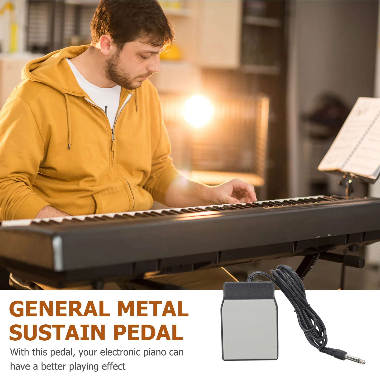 

Sustain Pedal for Keyboard Piano Sustaining Electronic Organ Keyboards Accessories
