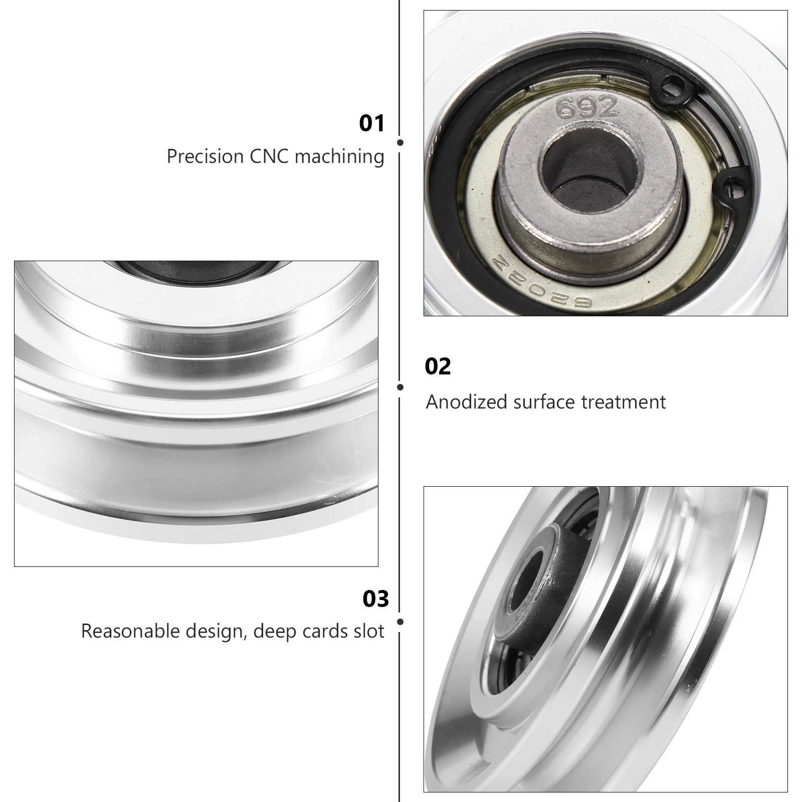 

Gym Equipment Accessories Durable Aluminum Lift Wheel Bearing Pulley Aluminum Lift Load Bearing Pulley