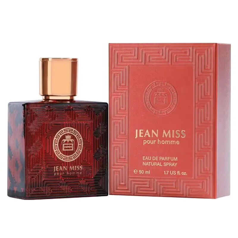 50ML Men's Perfume Eros EDP, Fougère Notes Men's Colognes Vanilla, Green Leaves, Fresh & Spicy Fragrance Spray for Man