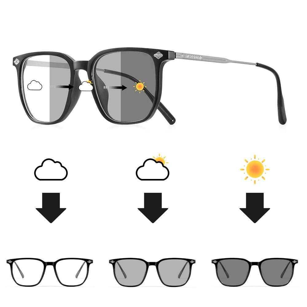 CRIXALIS 2 pezzi occhiali da sole fotocromatici casual per uomini e donne che corrono pesca occhiali da sole paralume antiriflesso UV400