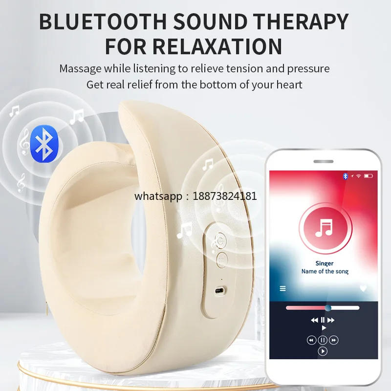 أداة تدليك الرقبة المحمولة الكتف والرقبة العجن حماية الرقبة الكهربائية على شكل حرف U العمود الفقري العنقي وسادة تدليك سريعة #1