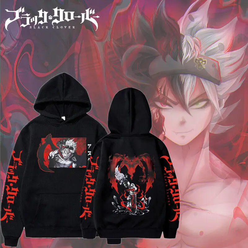 Black Clover Printed Hoodies Sweatshirts Anime Men Women Pullovers Unisex Tops