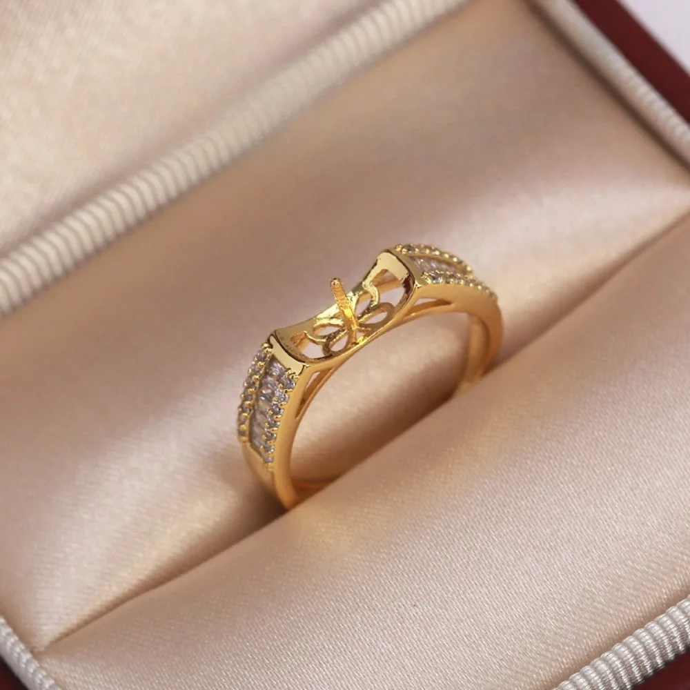 

5pcs Adjustable Gold Plated Pearl Ring Settings Findings & Accessories-for Jewelry Making Bulk Wholesale Craft Supplies 10-11mm