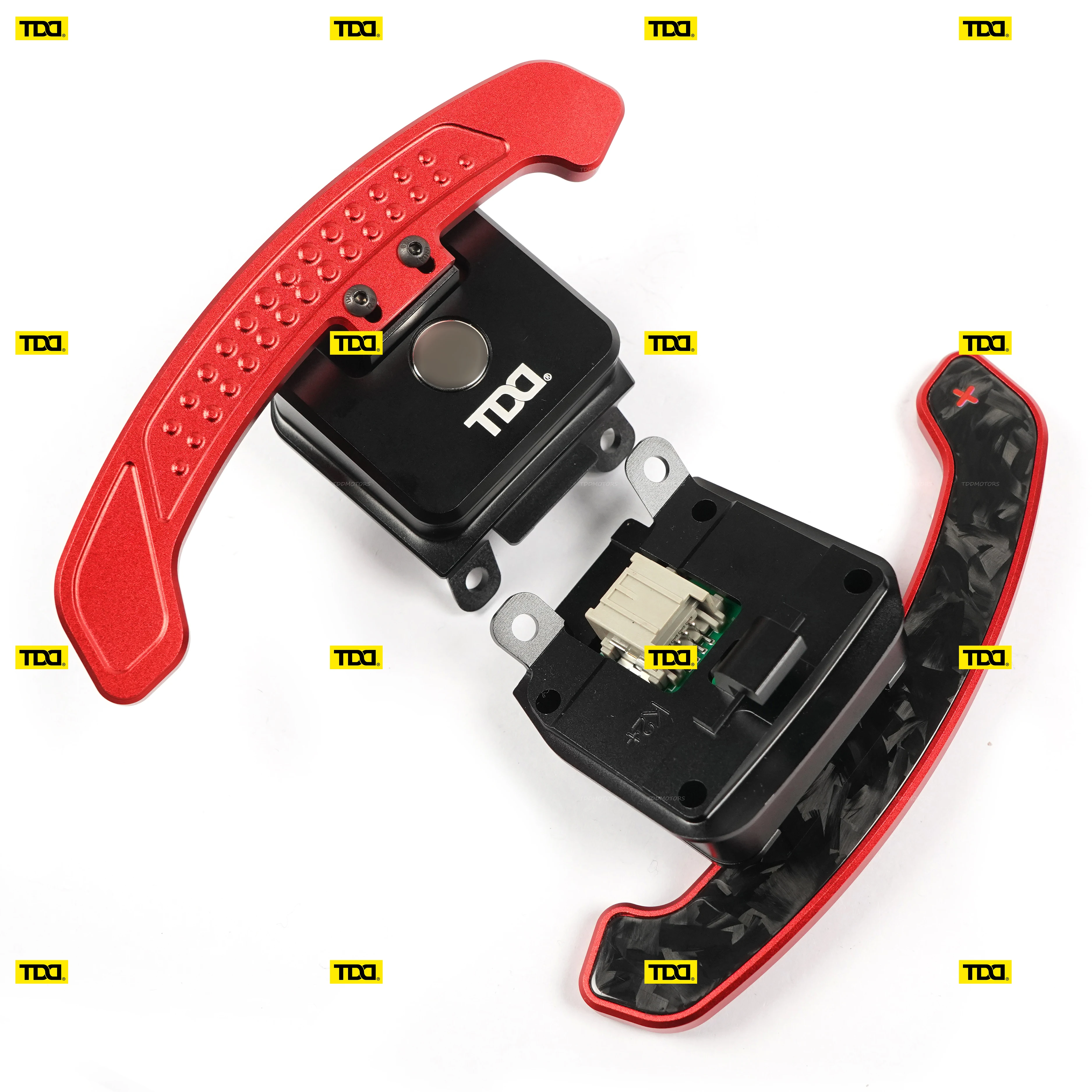 

TDD Glossy Forged Carbon Fiber Magnetic Paddle Shifter For Corvette C8 Steering Wheel Shift Paddle with Aluminum Alloy Back