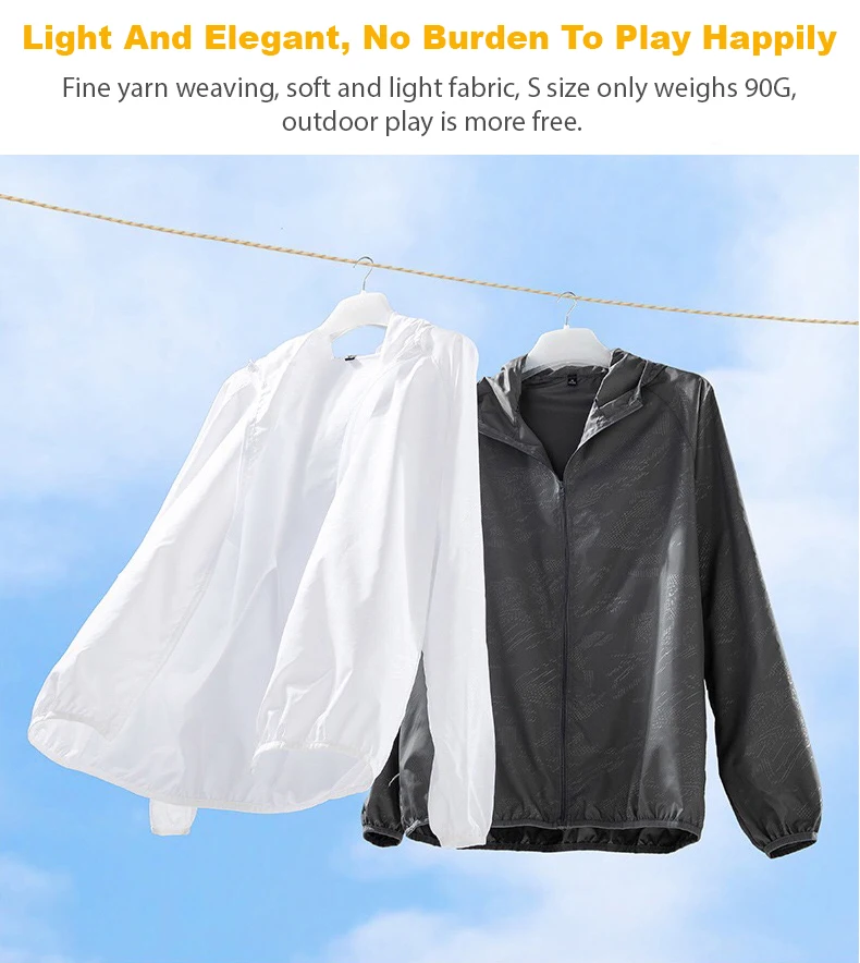 Jnln Männer Frauen wasserdichte Wander jacken schnell trocknende Camping Wind jacke Unisex Outdoor Trekking Regenmantel Anti UV packbare Kleidung – Detail 6