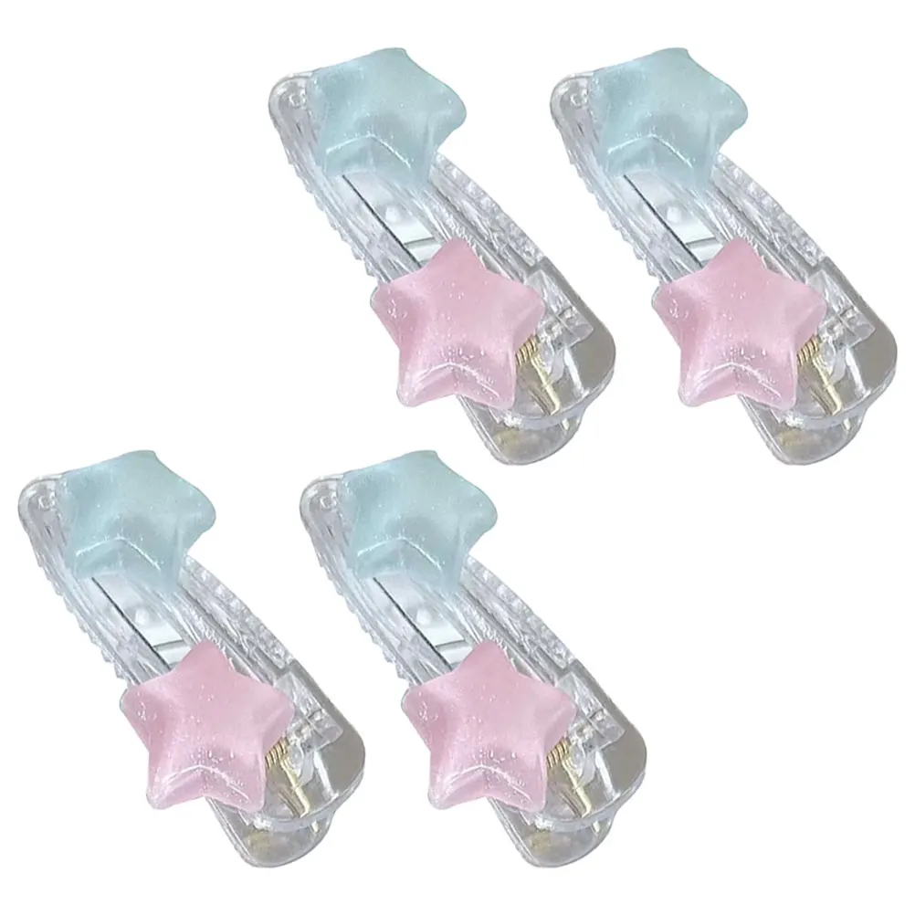 

4pcs Star Hairpin Clips for Girls Cute Japanese Barrettes Resin Child Hair Accessories Thin Hair Stylish Sweet