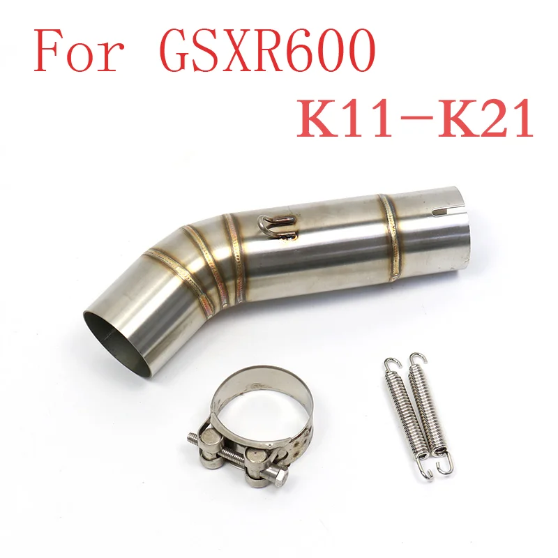 motocross For Suzuki GSXR600 750 1000 R600 R750 R1000 K5 K6 K7 K8 K9 K10 K11 Motorcycle Modified Middle Link Pipe Exhaust pit