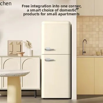 ZML refrigerator retro home mini small refrigerator refrigerated frozen kitchen dormitory office
